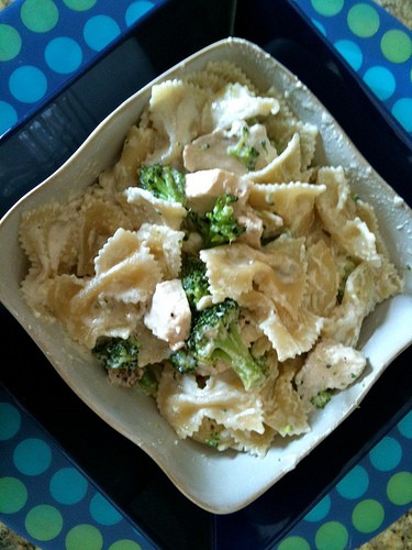 Grilled Chicken and Broccoli Alfredo