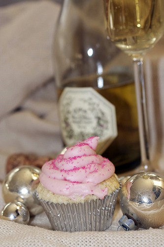 champagne cupcake