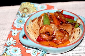 Crackling Shrimp with Lime Coconut Noodles