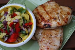 grilled chicken with mango pineapple salsa