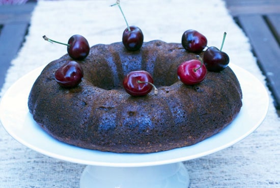 Gluten Free Almond Cherry Upside Down Cake