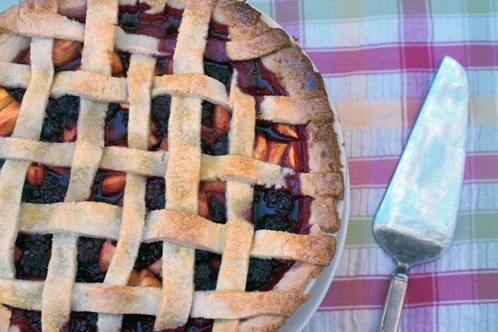 olallieberry peach pie