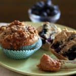 cinnamon sugar blueberry muffins with streusel topping