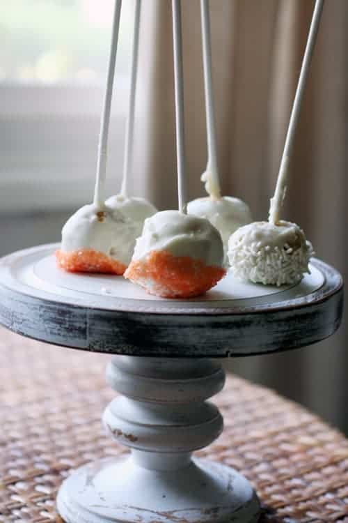 Peaches and Cream Cake Pops