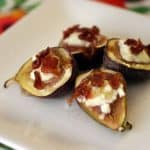 baked figs with goat cheese and bacon