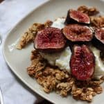 baked figs over yogurt and granol