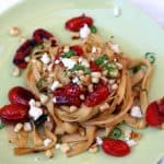 roasted tomato, corn and burrata cheese fettucine recipe