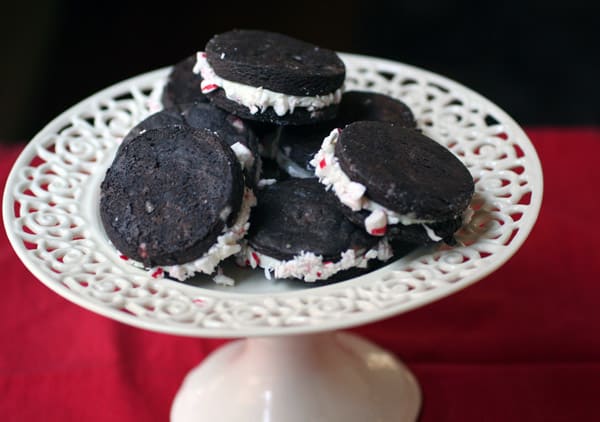 Peppermint Creme Sandwich Cookie