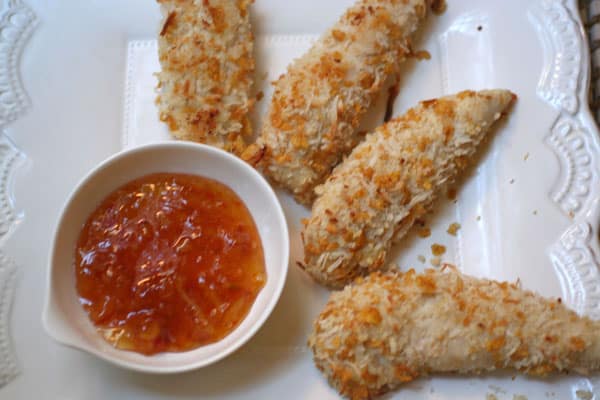 Baked Coconut Chicken with Spicy Orange Sauce