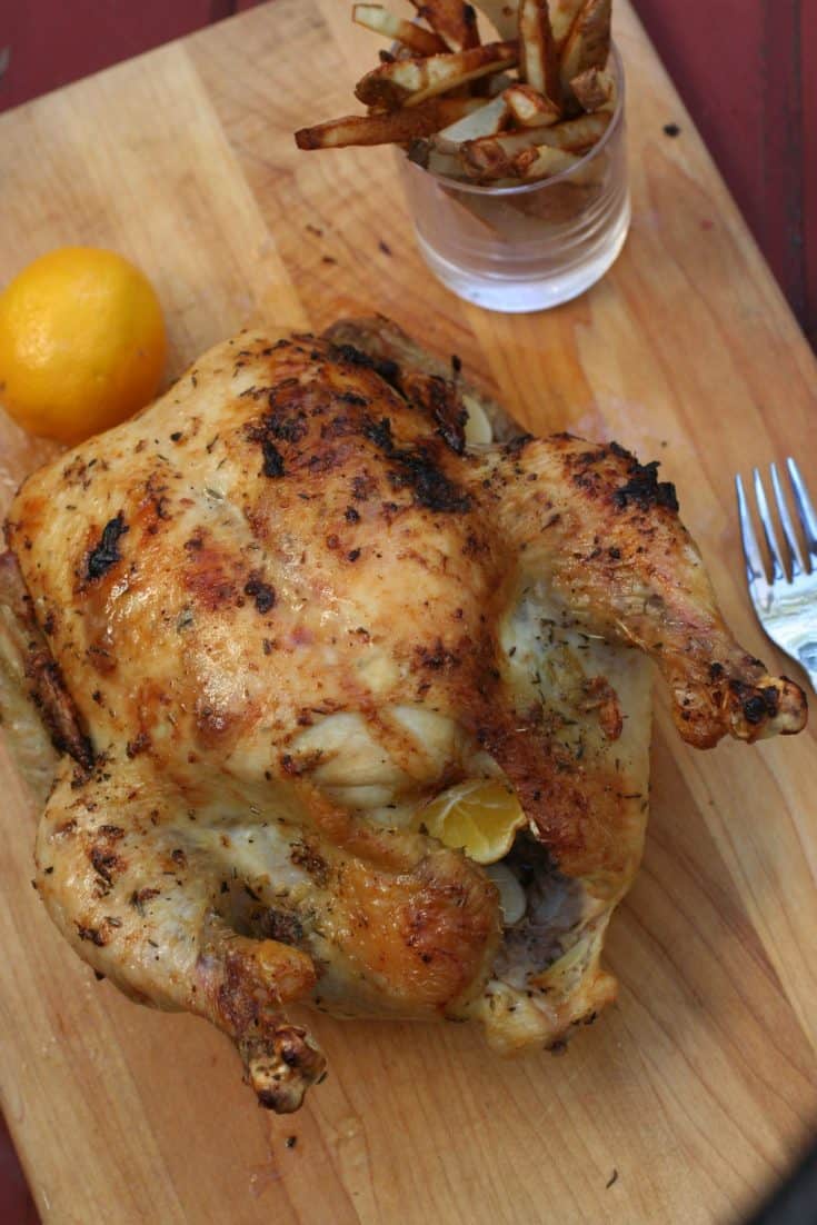 Meyer Lemon and Garlic Roast Chicken