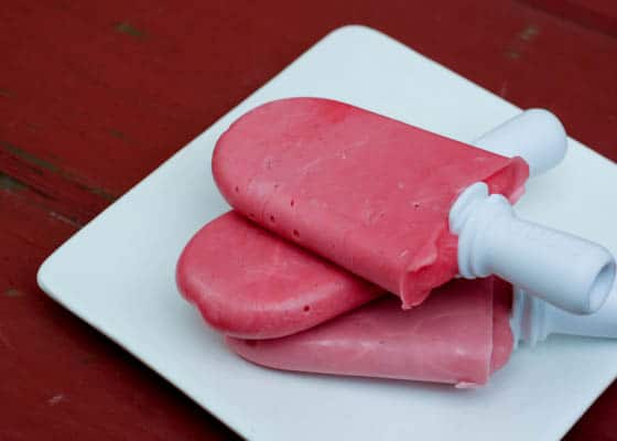 Strawberry Honey Popsicles – Lactose Free & a Giveaway!