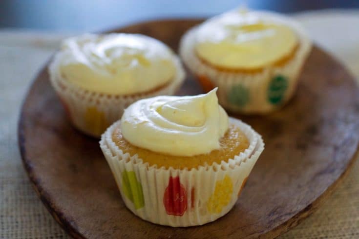 Honey Grapefruit Cupcakes with Honey Buttercream Frosting