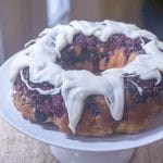 Plate with a Brown Sugar Blackberry Coffee Cake
