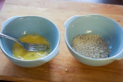 risotto eggs and panko crumb