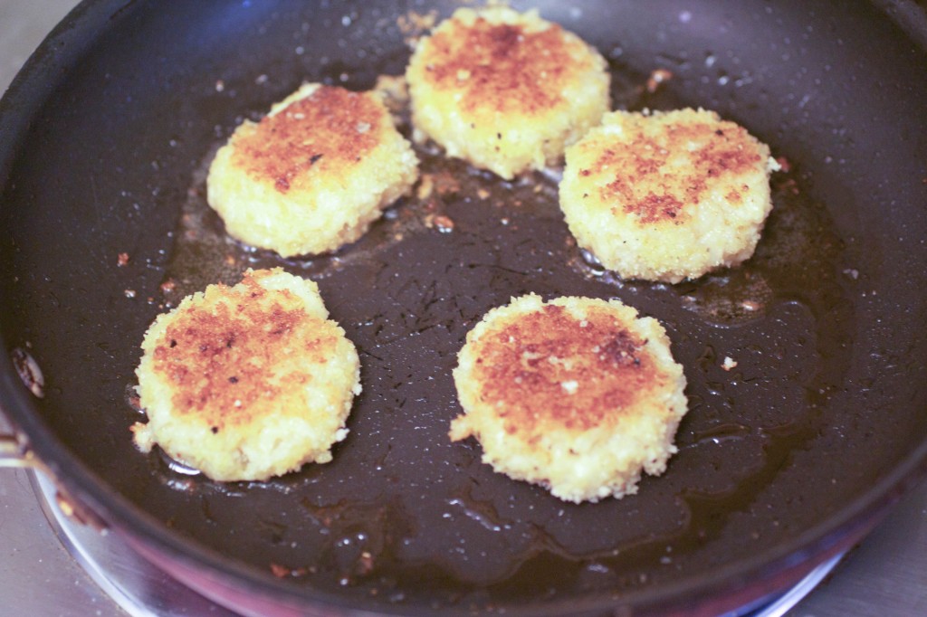 pan fried risotto cakes