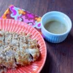 Pretzel chicken with mustard dressing