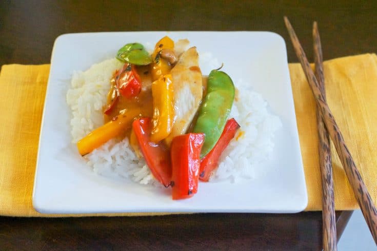 orange chicken stir fry