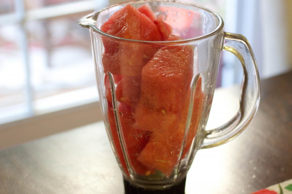 watermelon in blender