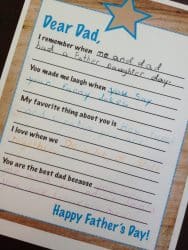dear dad printable