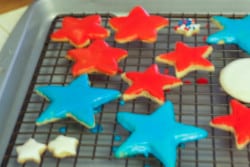 tray of star cookies