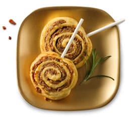 bacon date almond pinwheels