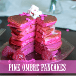 pink ombre pancakes