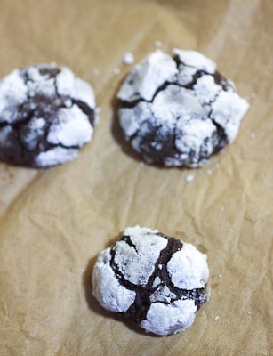 Chocolate Espresso Snowcap Cookies