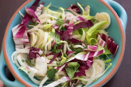 plate of lime mango slaw