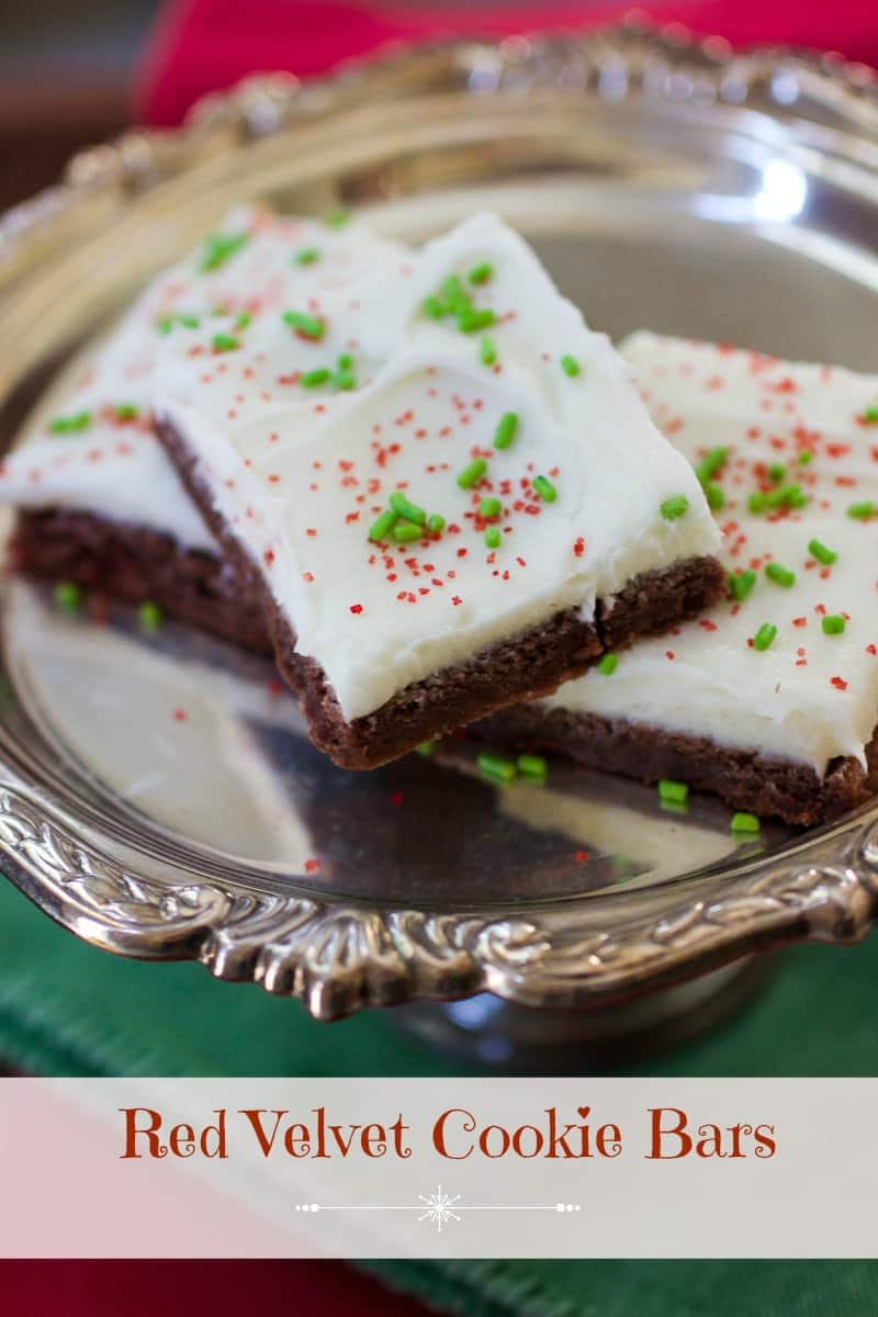 Red Velvet Cookie Bars