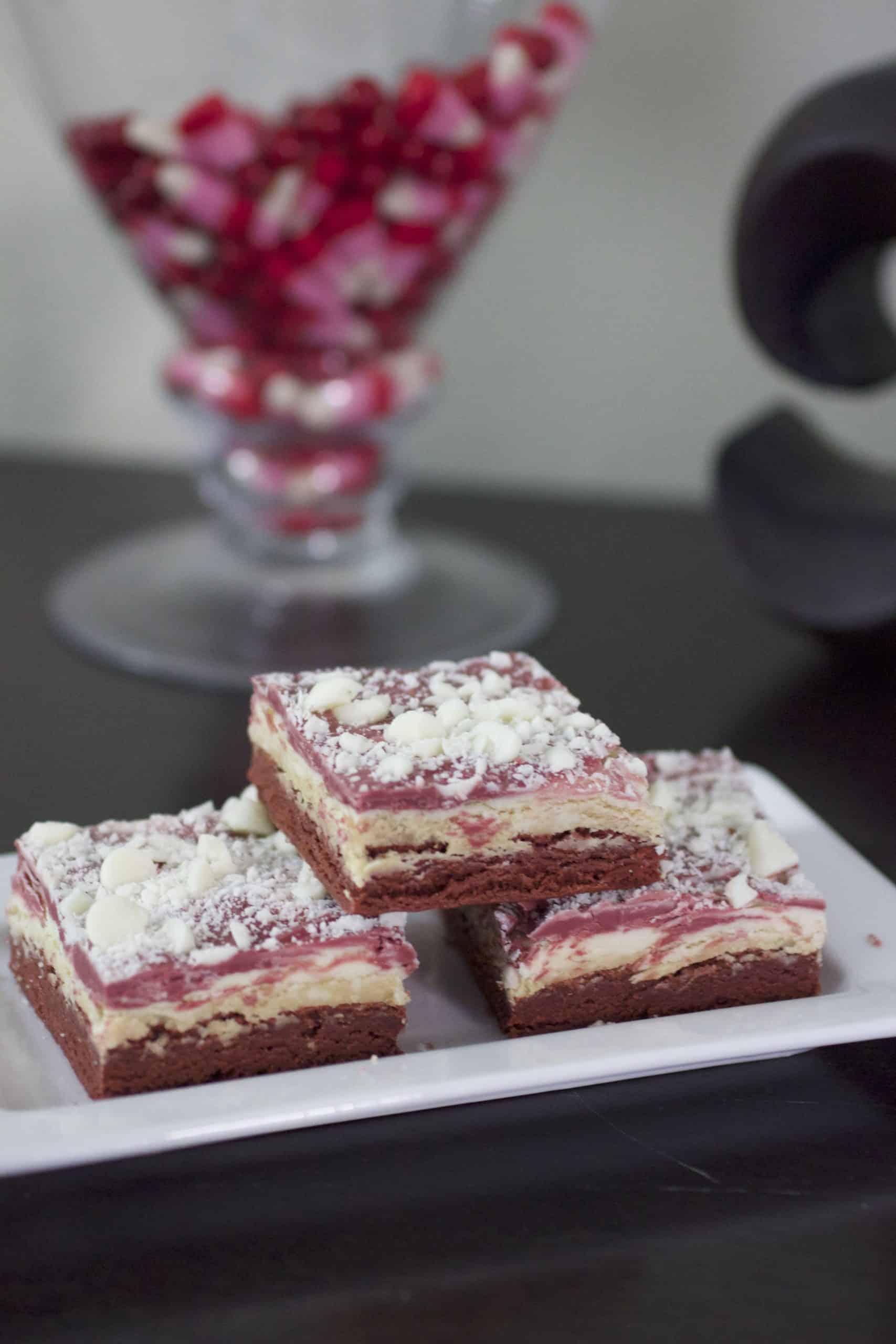 Red Velvet White Chocolate Truffle Brownies