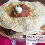 BBQ Chicken Stacked Enchiladas