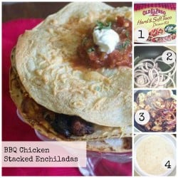 BBQ Chicken Stacked Enchiladas