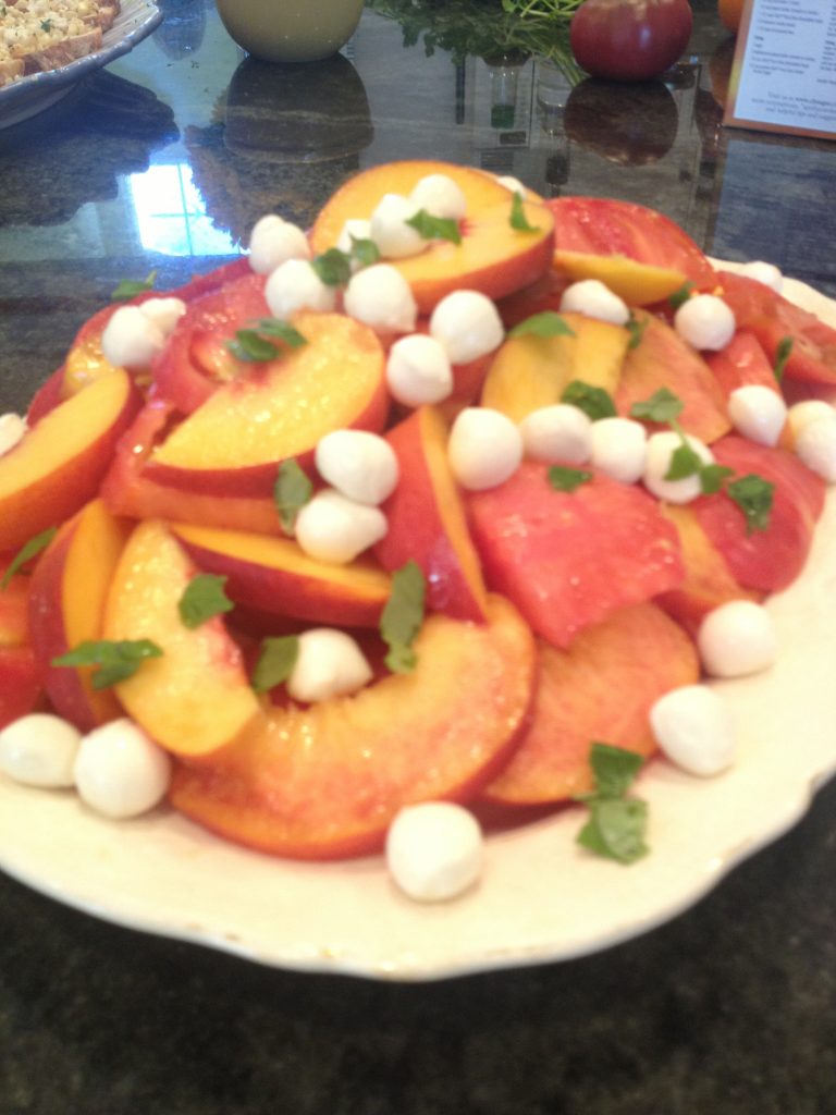 Peach Tomato Mozza Salad