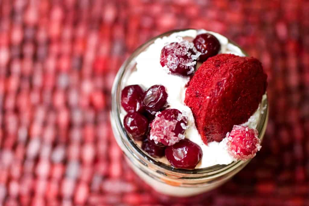 Red Velvet Cranberry Trifle