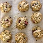 Tray of cranberry maple scones