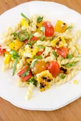 Plate of farmers market pasta