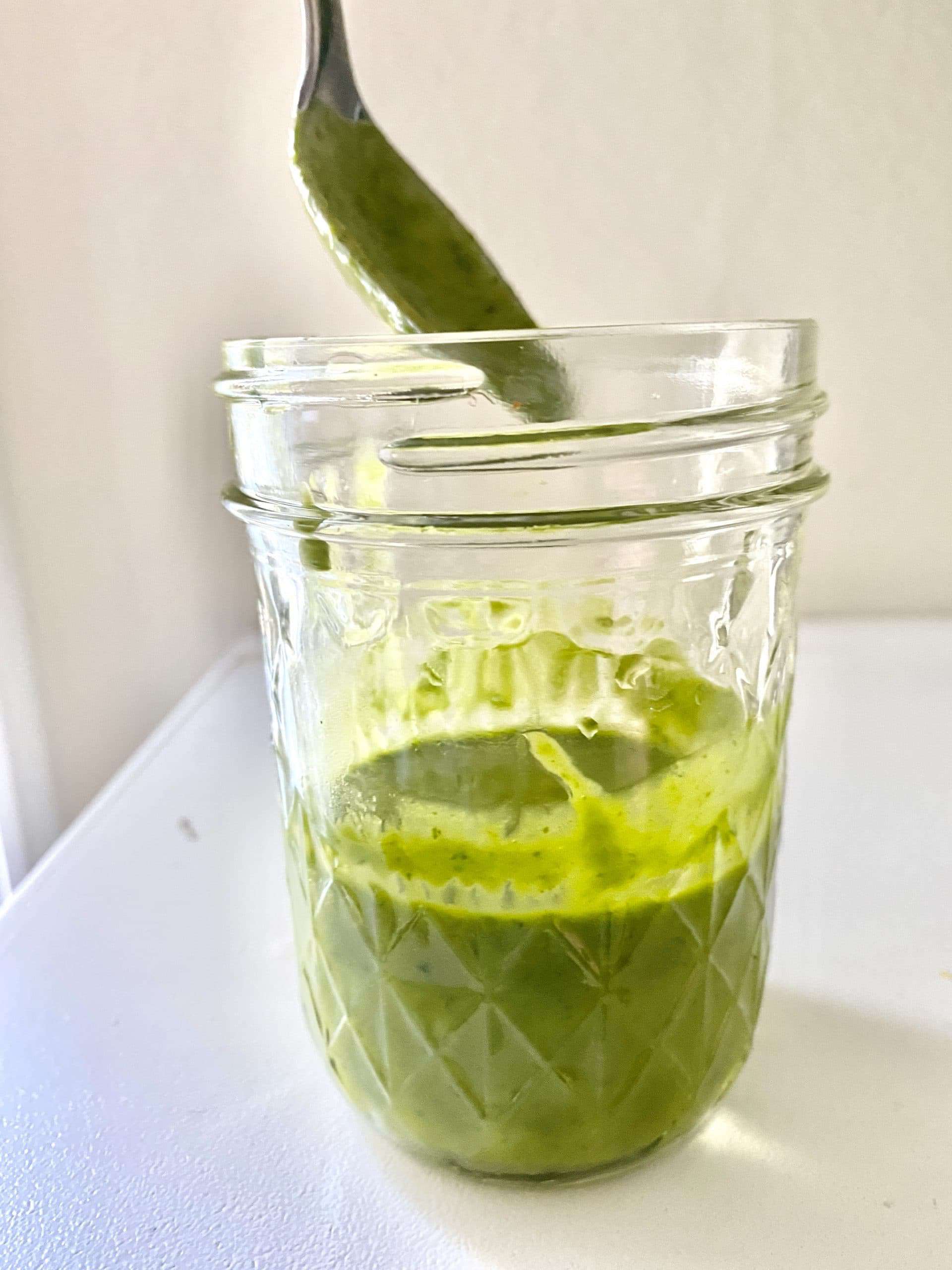 jar of Honey Basil Vinaigrette