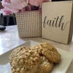 Plate of special k cookies on a table