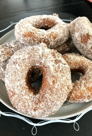 Plate of apple cider donuts