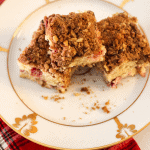 plate of cranberry coffee cake